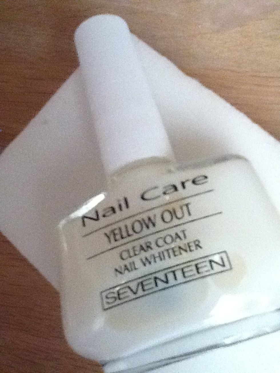 Then use a Seventeen Nail care Yellow out clear coat nail whitener for about a week or to comparing to how much you feel in need of \ue420\ue00e