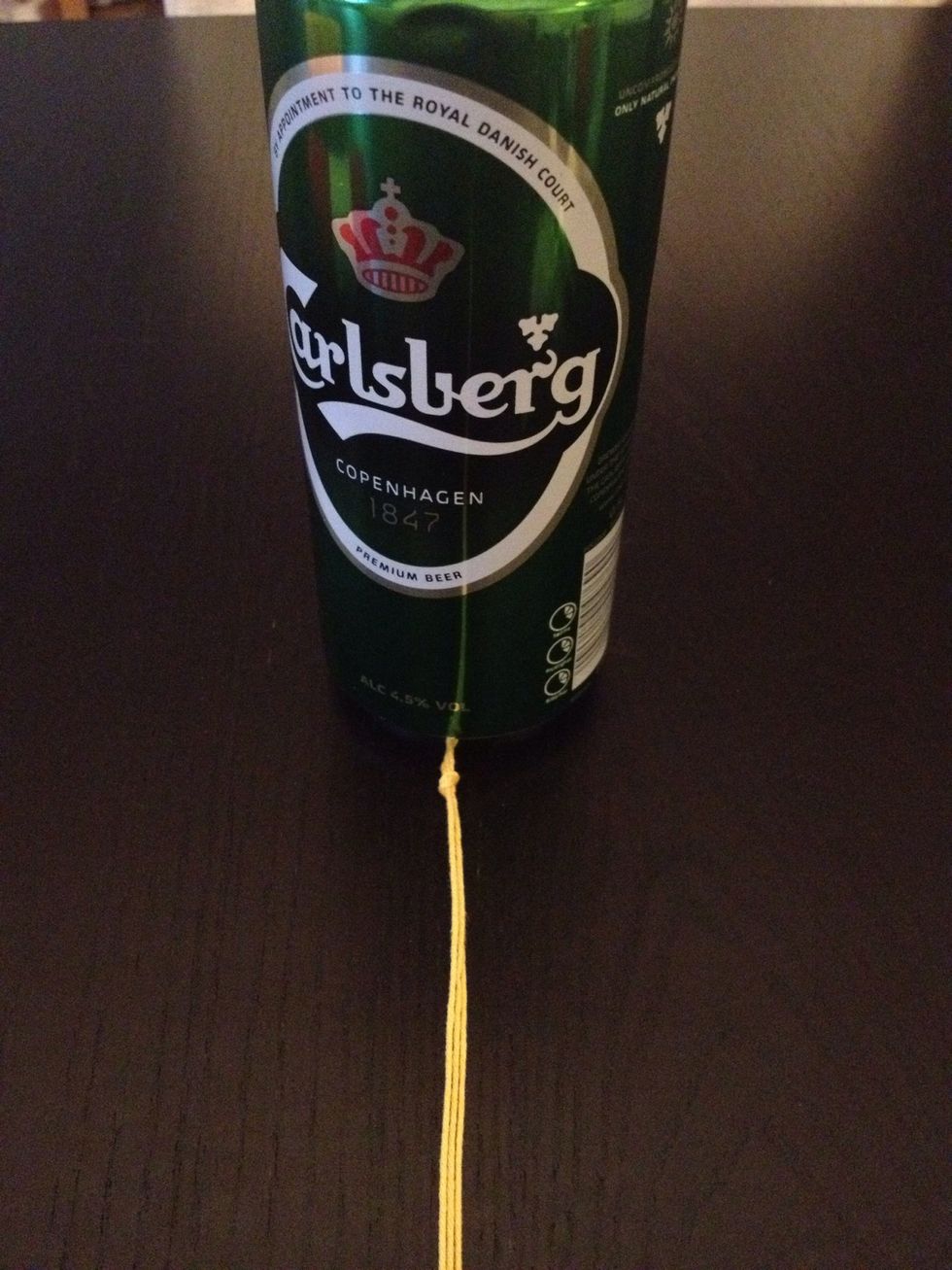 Then use something heavy. Securing that The thread wont move any where.