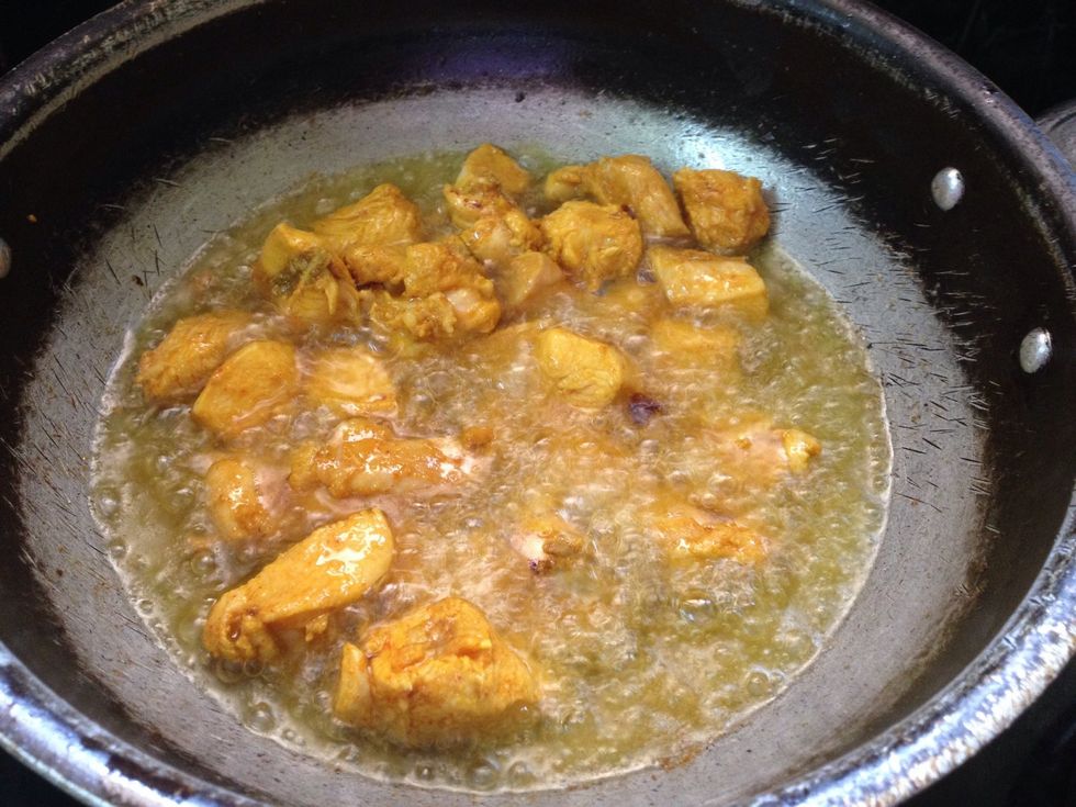 Then use the same oil for deep fry of chicken...