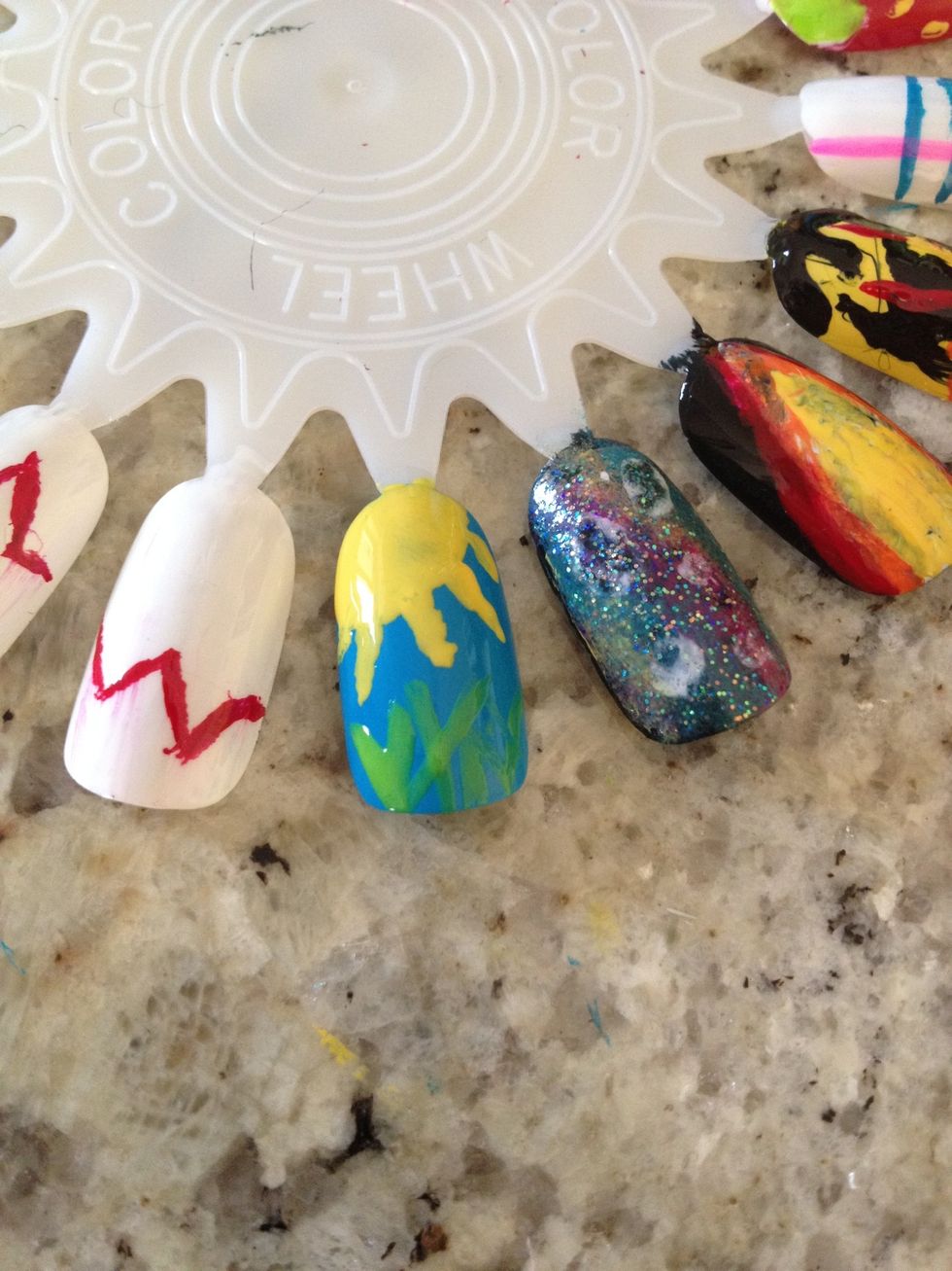 Then using a Striper, make green lines for grass