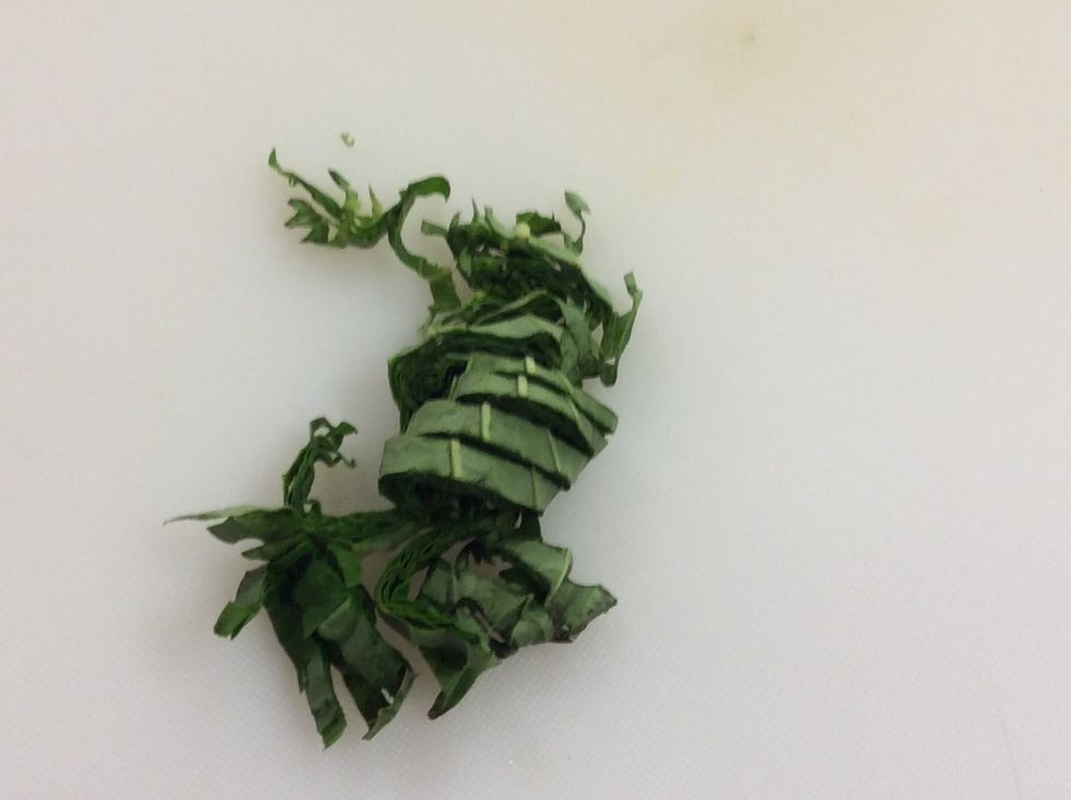 Then using your hands,separate the individual slices and they should fall apart, being long and thin.