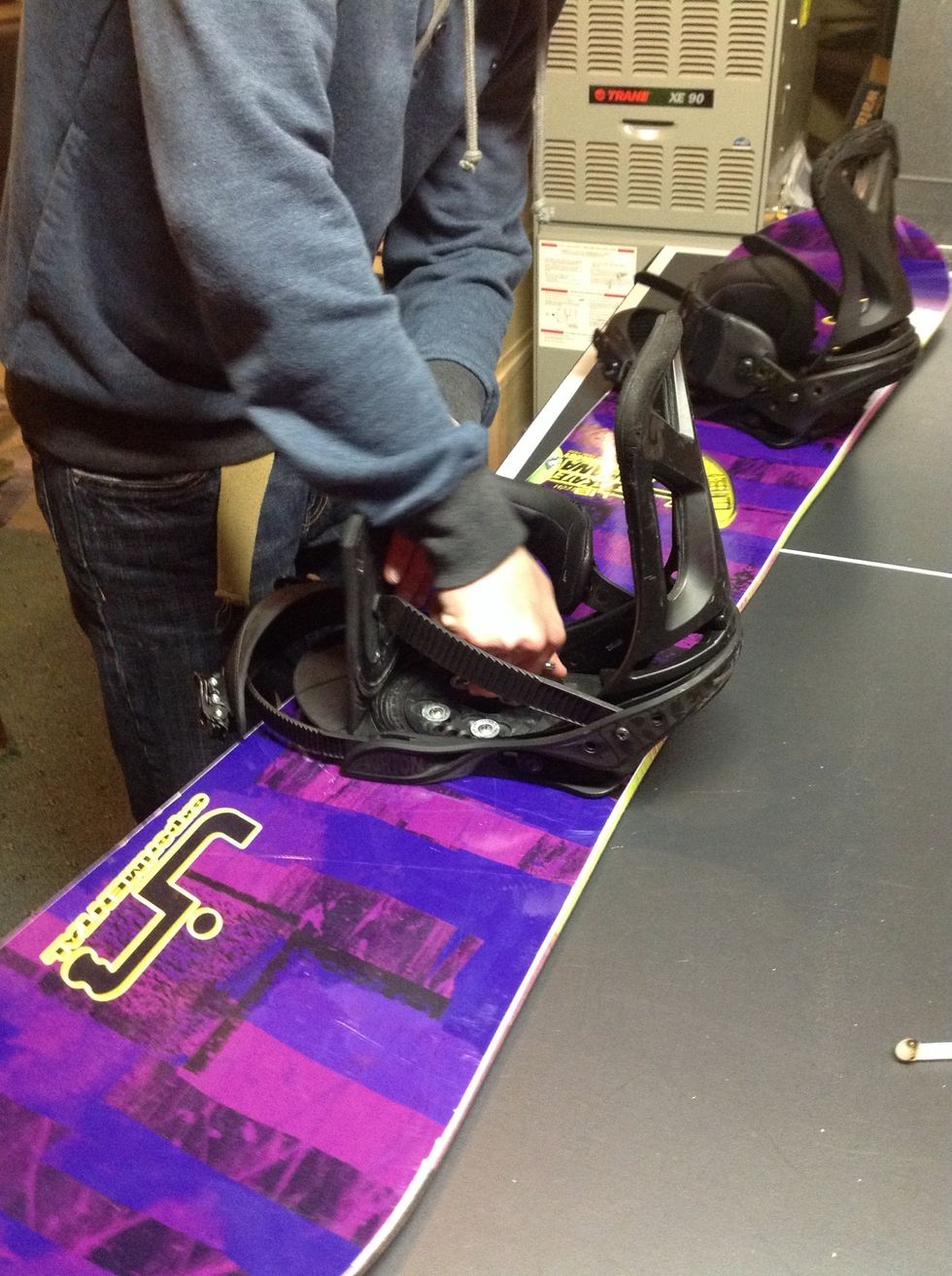 Then wait till wax is dry and then reinstall bindings with screwdriver.