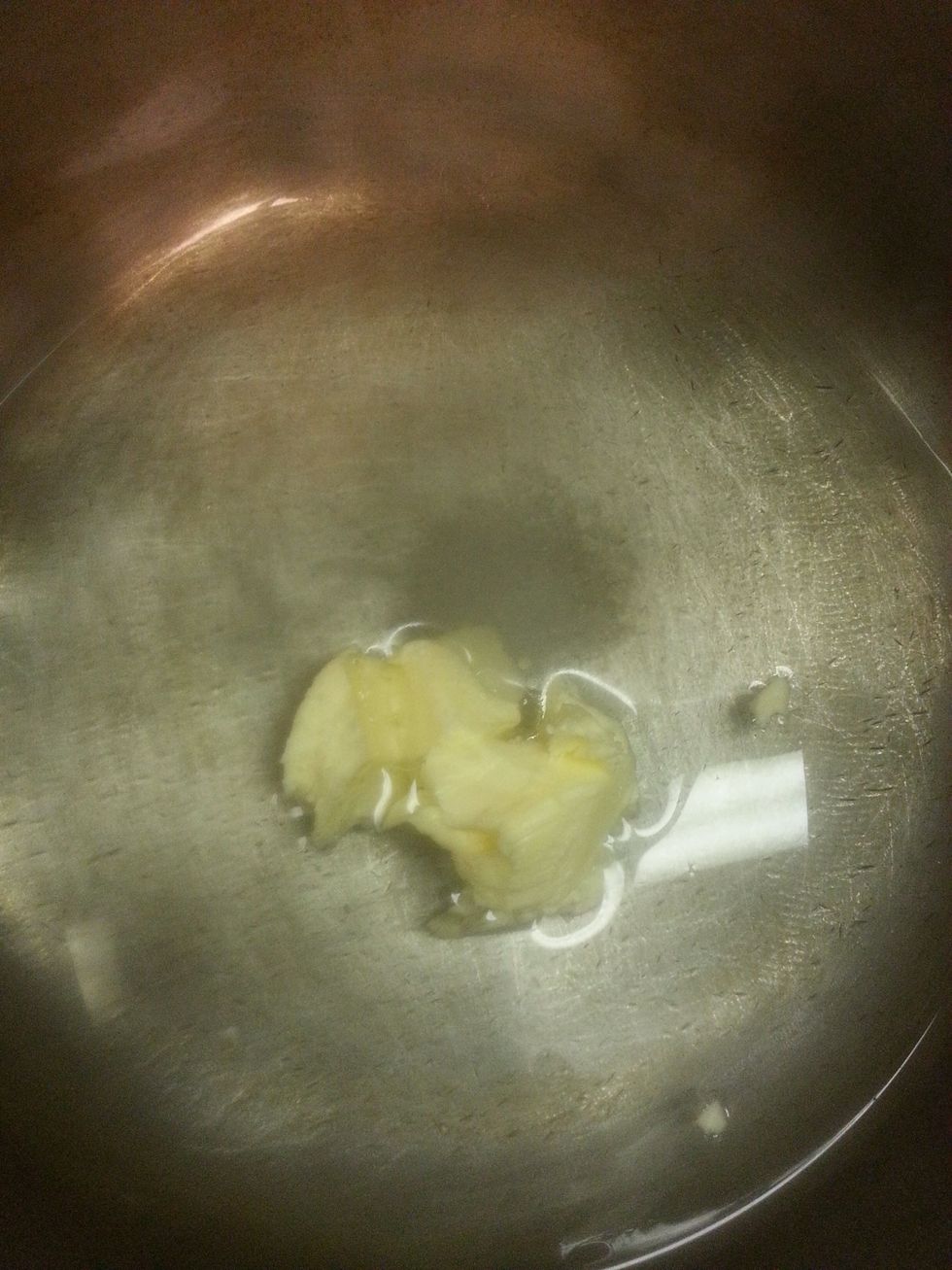 Then we add the butter and salt