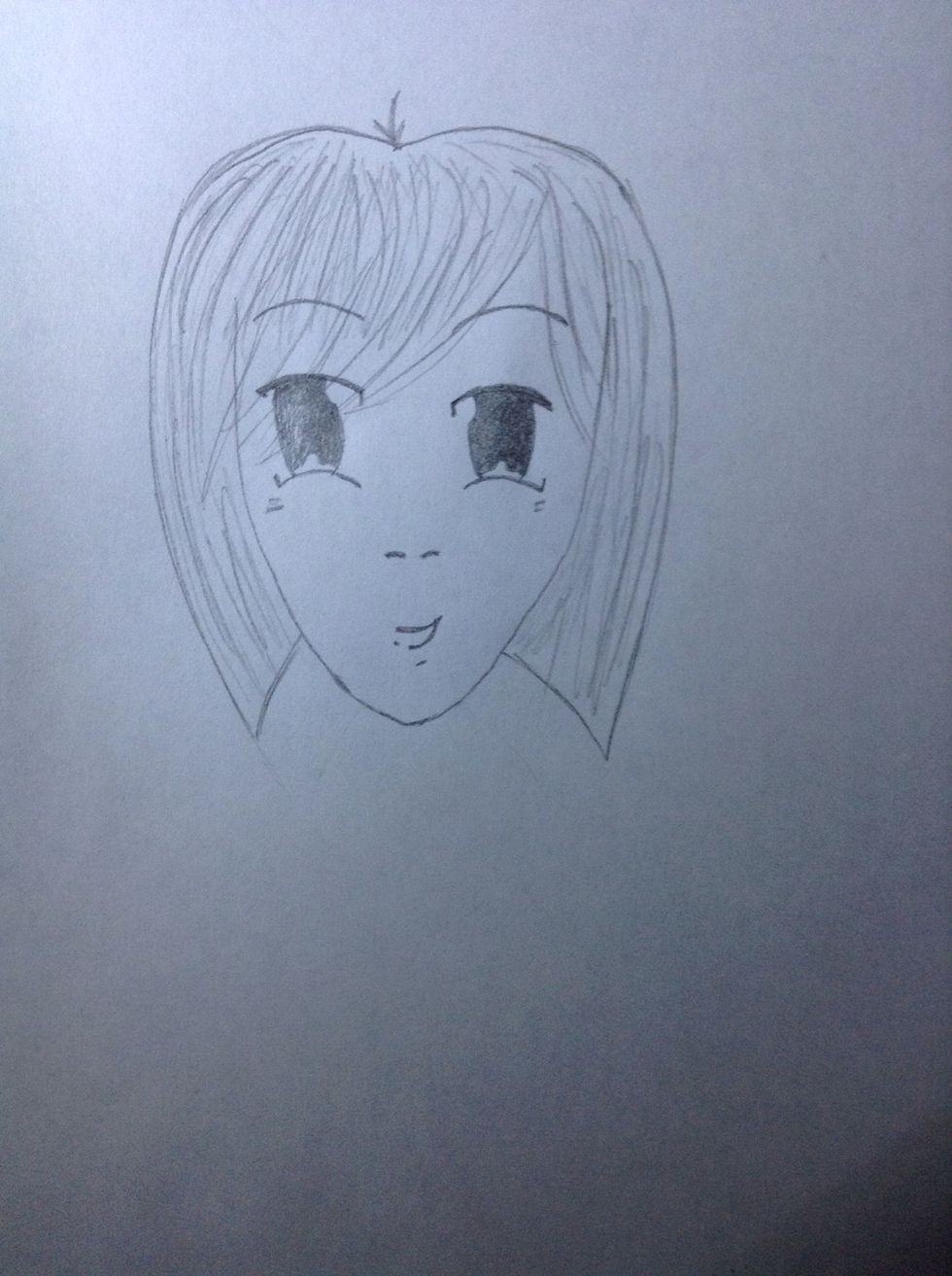 Then we must draw hair.
