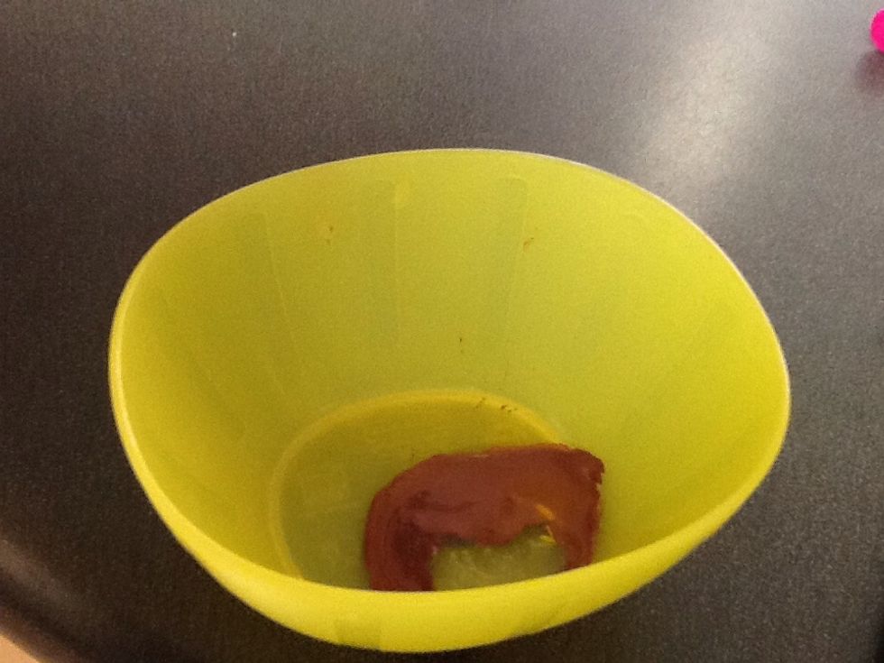 Then,when it's all melted down pour it into the stick. Make sure it does not spill