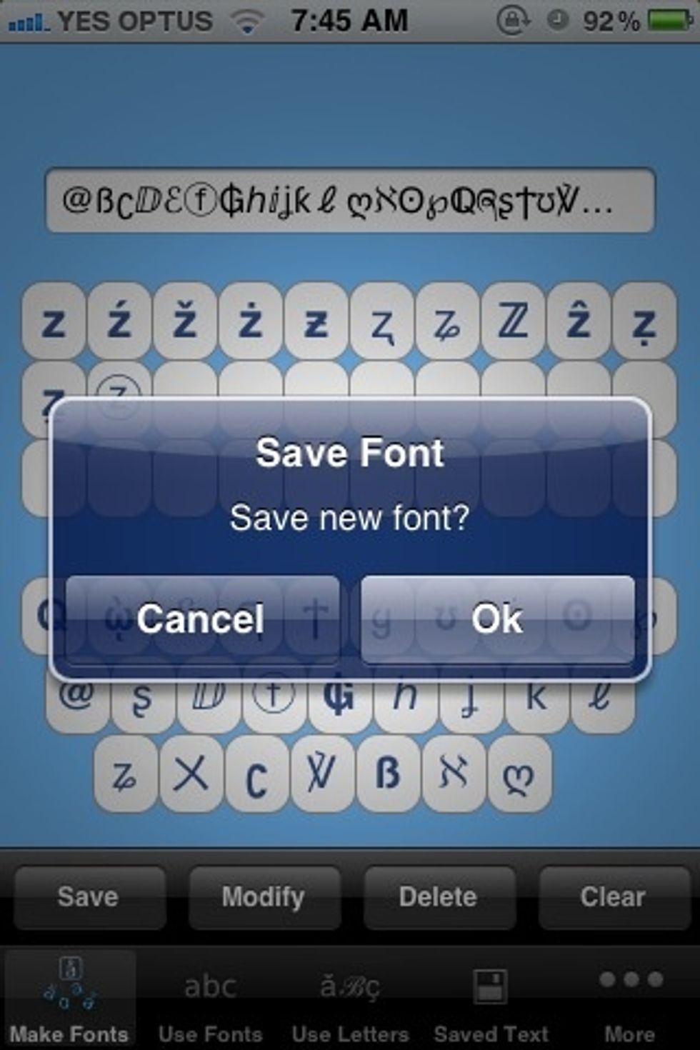 Then, when your finished, tap "Save" and press "OK"