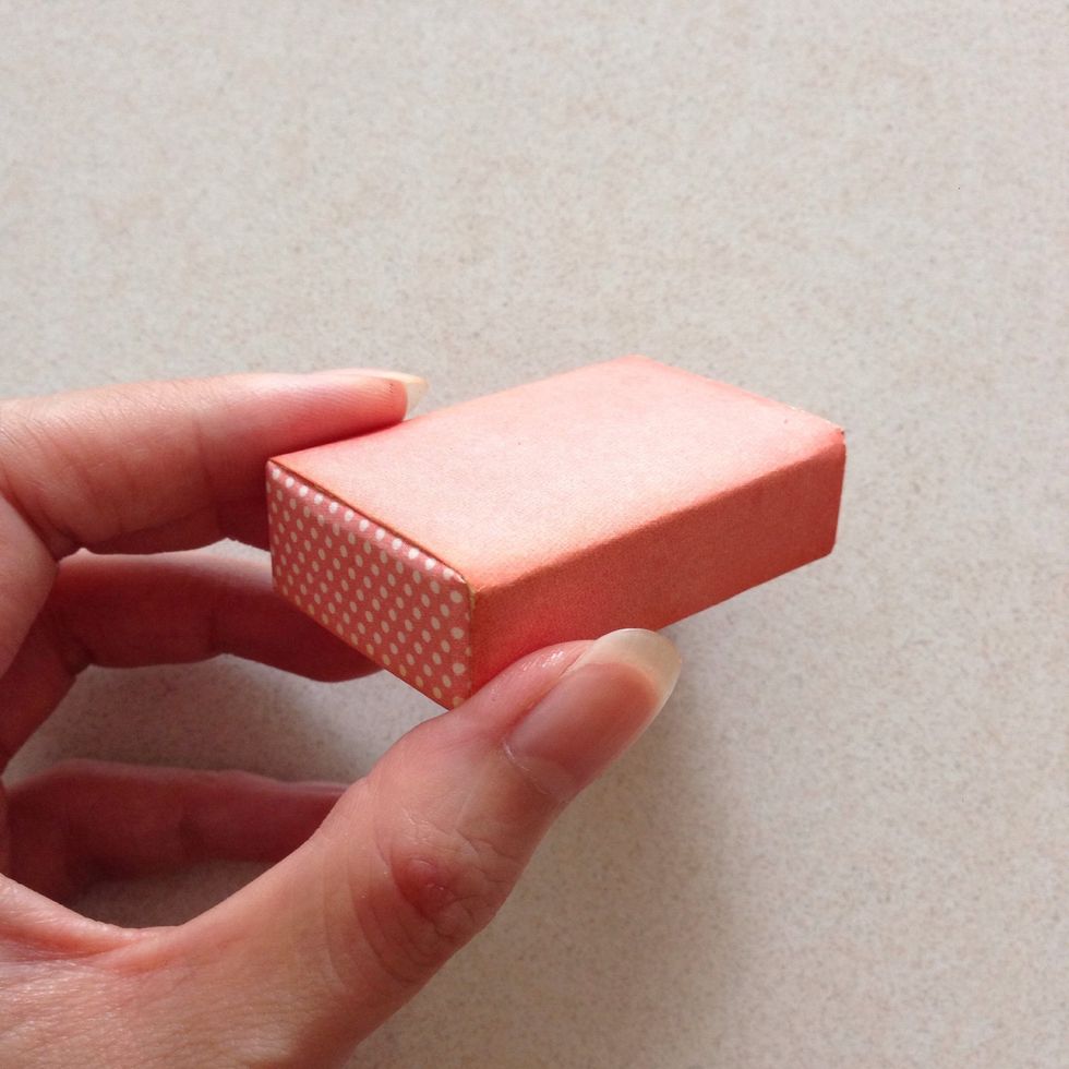 Then wrap around and glue down the base...