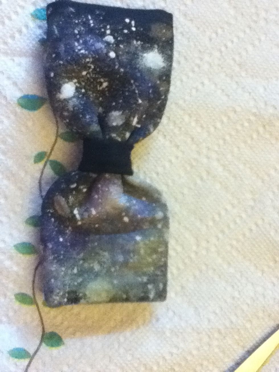 Then wrap it around and glue it down.