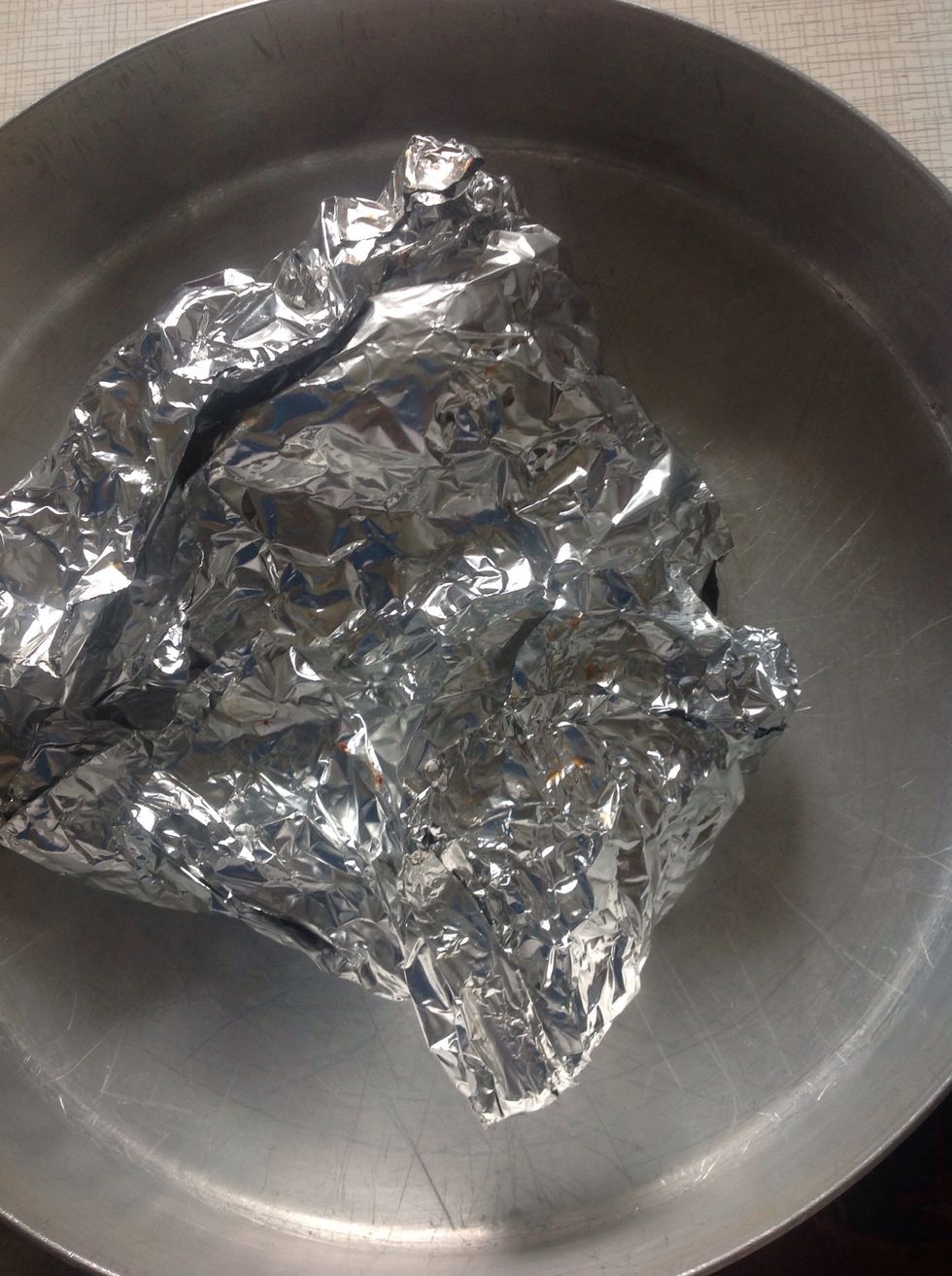 Then wrap it like this and put it in the oven for about 30-45 minutes