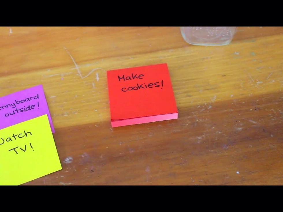 Then write any random things that u could do when your bored