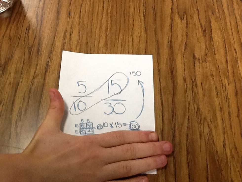 Then write the answer on the bottom or top