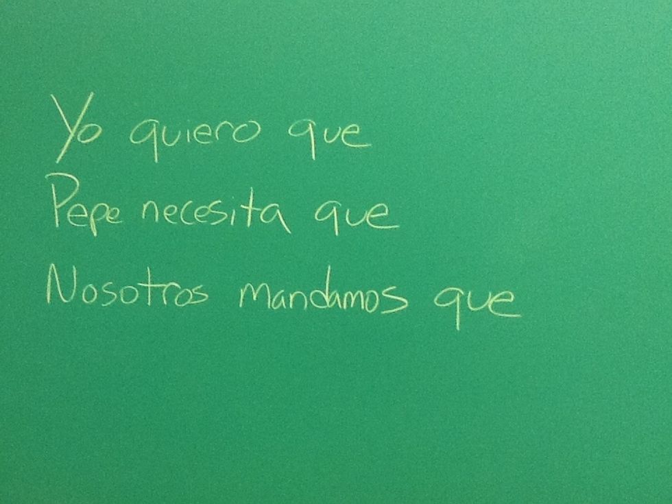 Then, you add a "que".