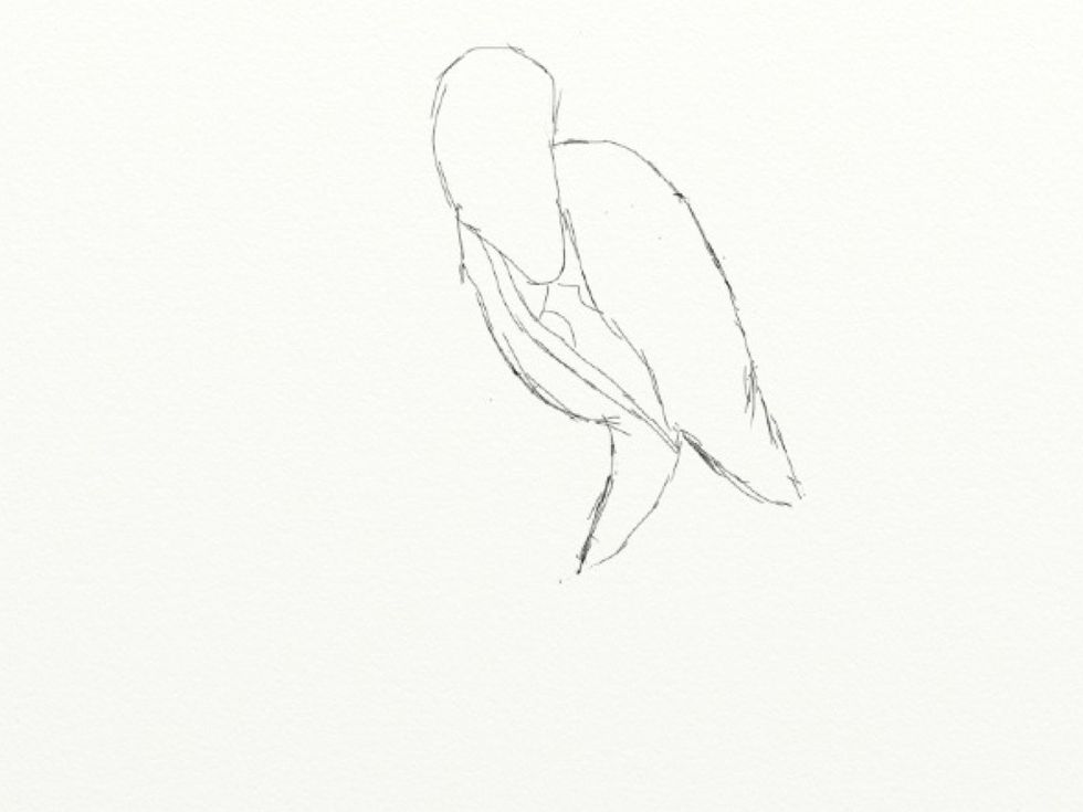 Then you add the clothes and the tie