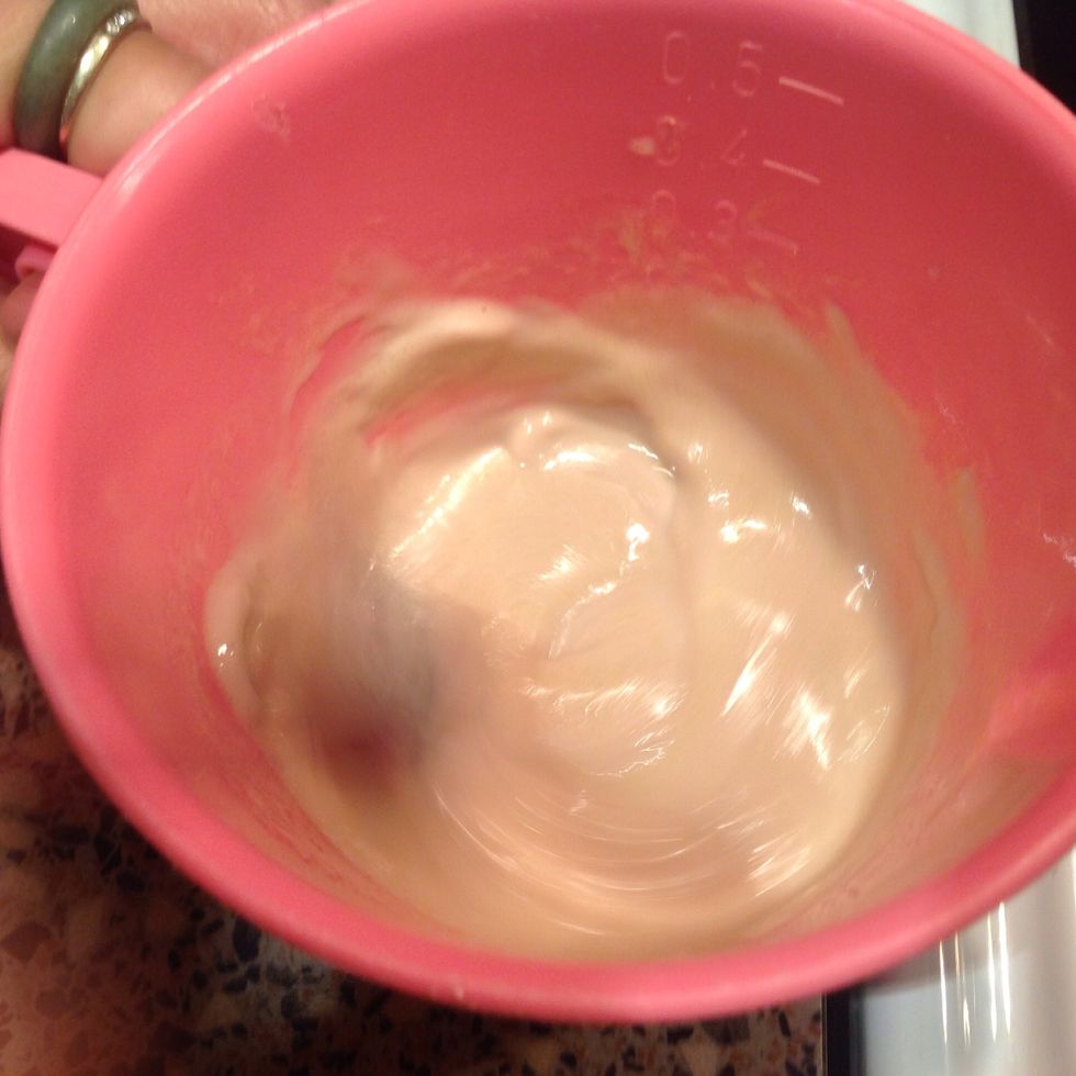 Then you are going to put in a whole yeast with the milk