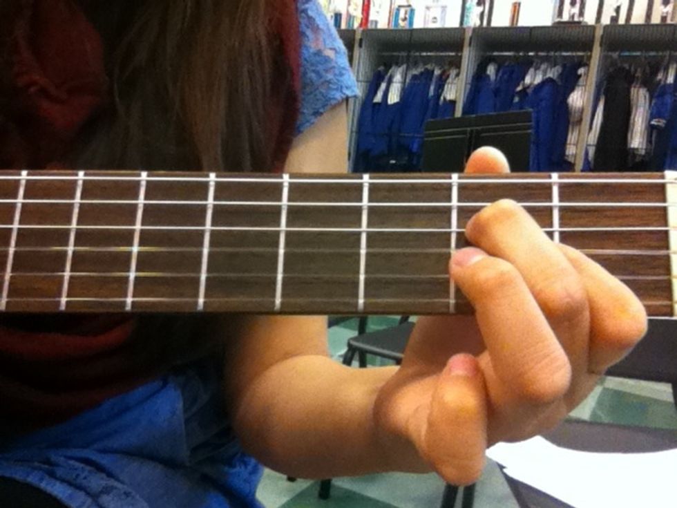 Then you are going to take off your 3rd finger off the 2nd string 2nd fret