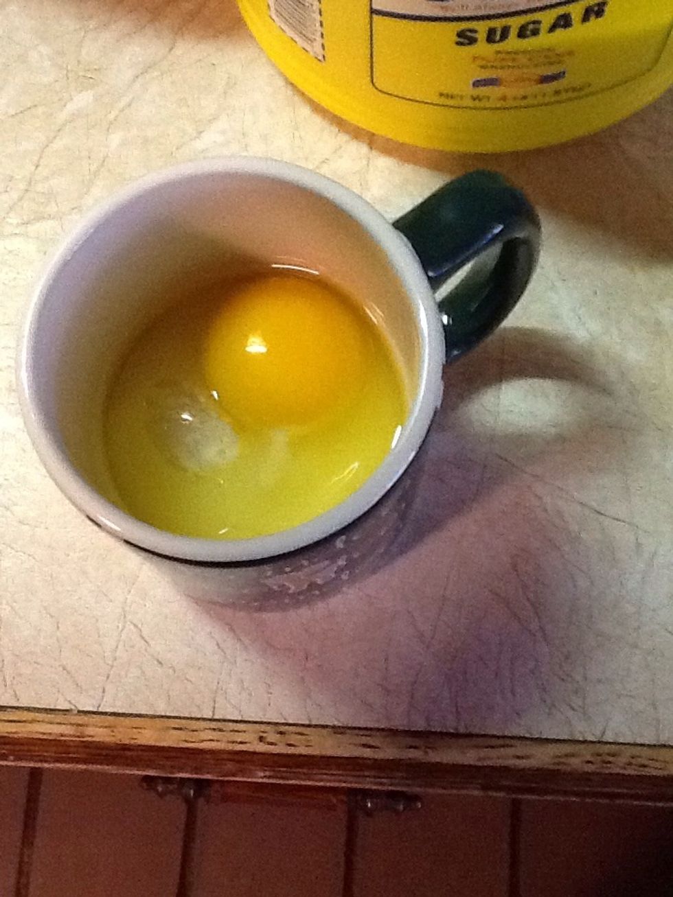 Then you can add one egg to your soon to be Nutella cake.