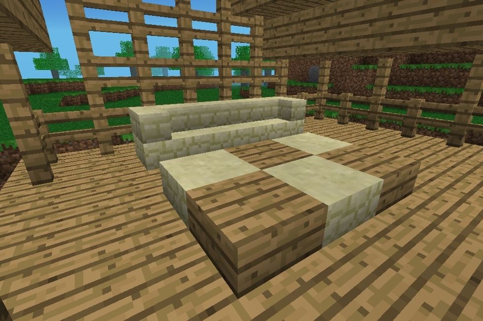 Then you can add some extras such as a sofa and table here