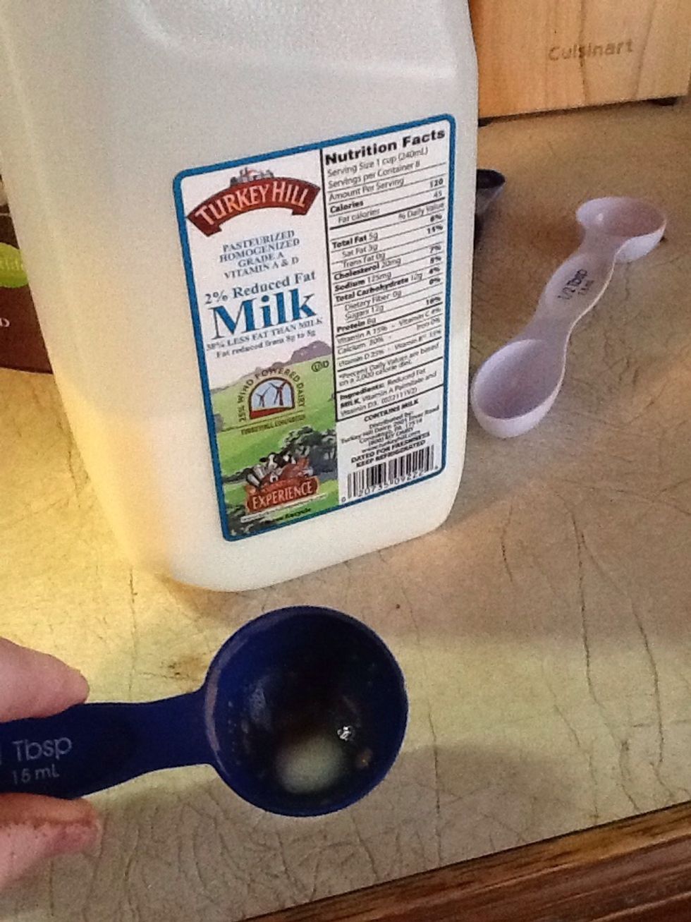 Then you can add the milk.