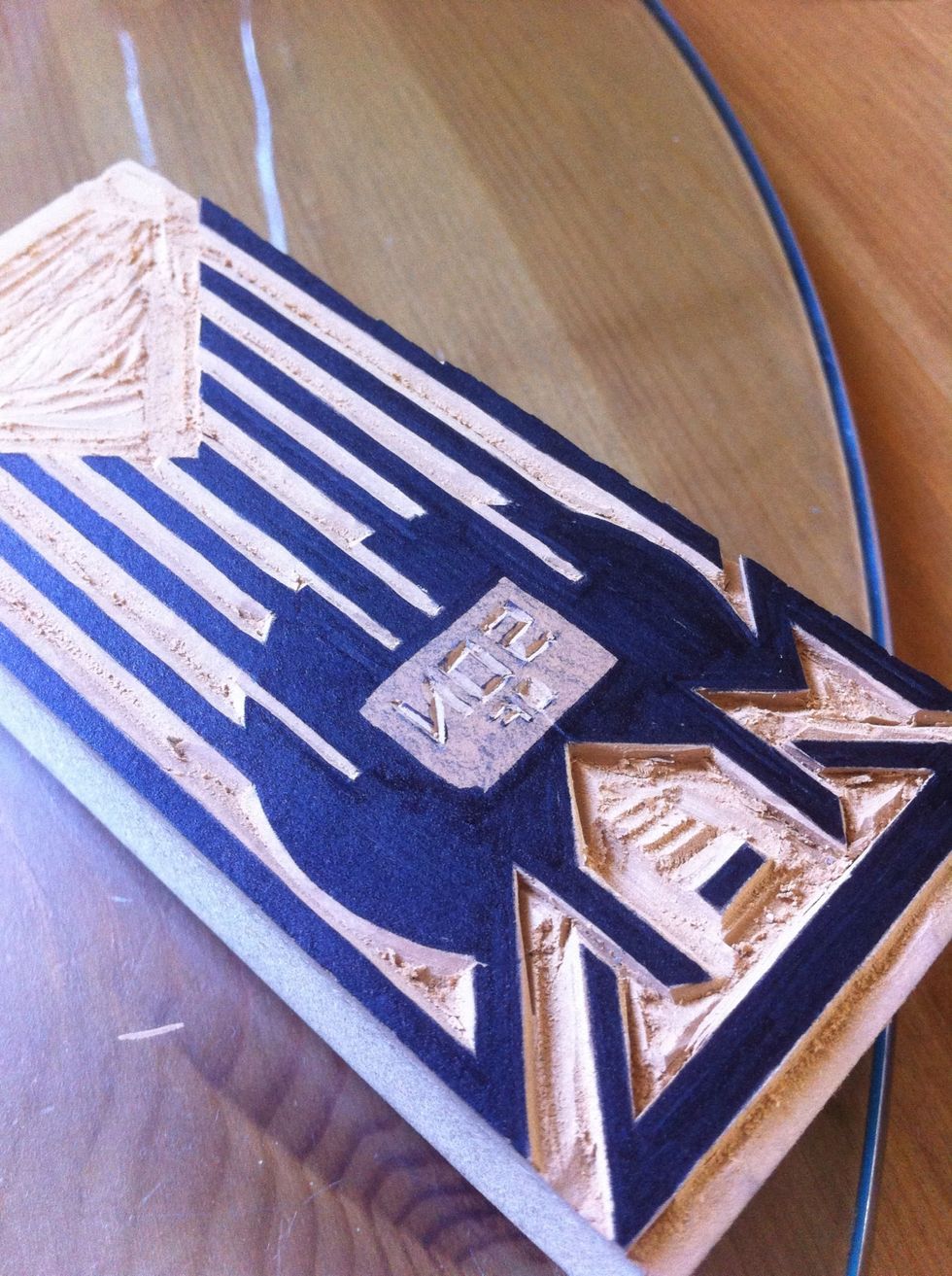 then you can carve out the black area of each smaller letter.