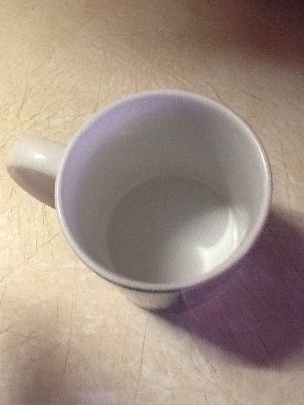 Then you can start with a large empty mug.