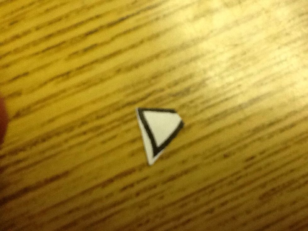 Then you cut out the tooth from the bat template.