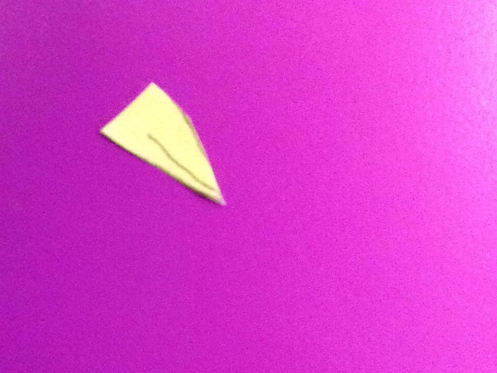 Then,you draw a beak and cut it out.