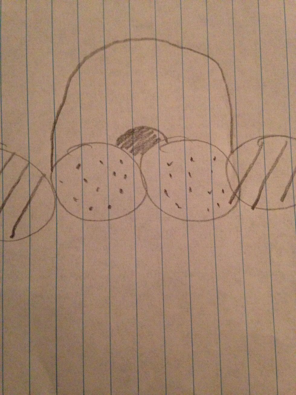 Then you draw an arch and a dot where the nose should be.