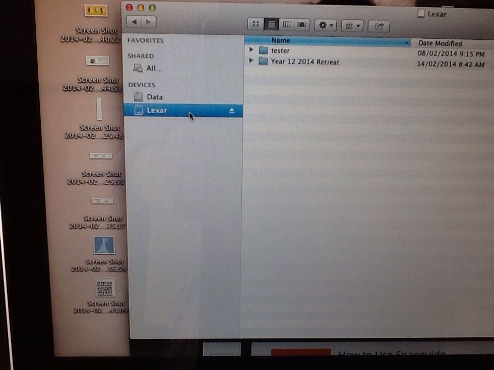 Then you find your USB on your desk top
