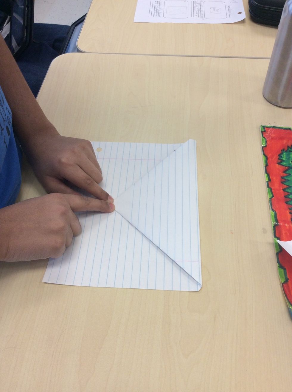 Then you fold the 2 top corners again so it looks like a envelope