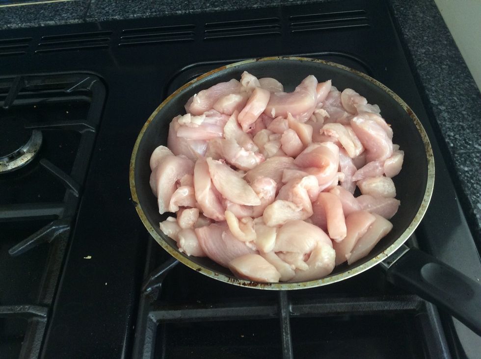 Then you fry the chicken