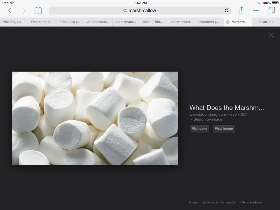Then you get some marshmallows