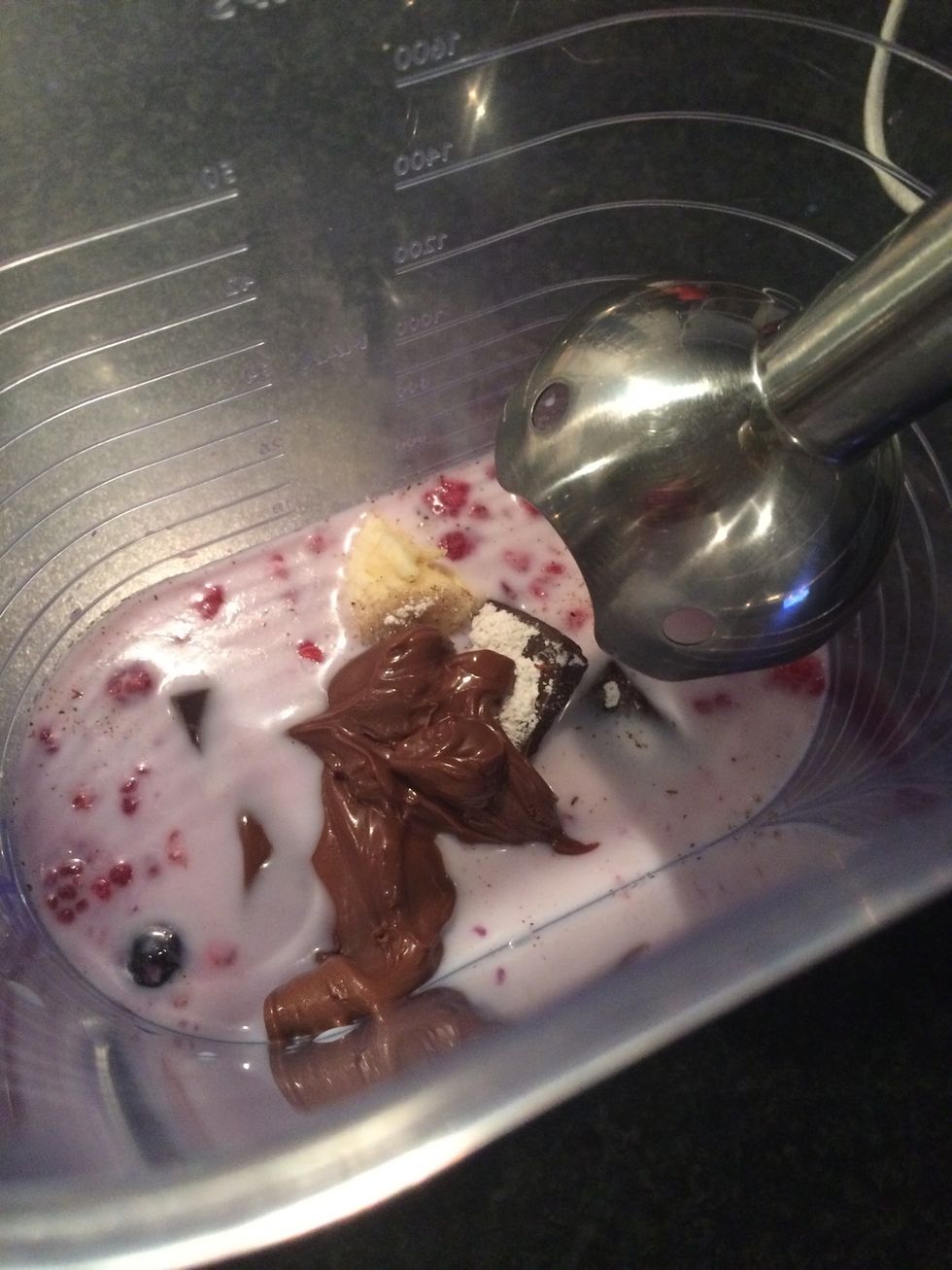 Then you get you blender and blend