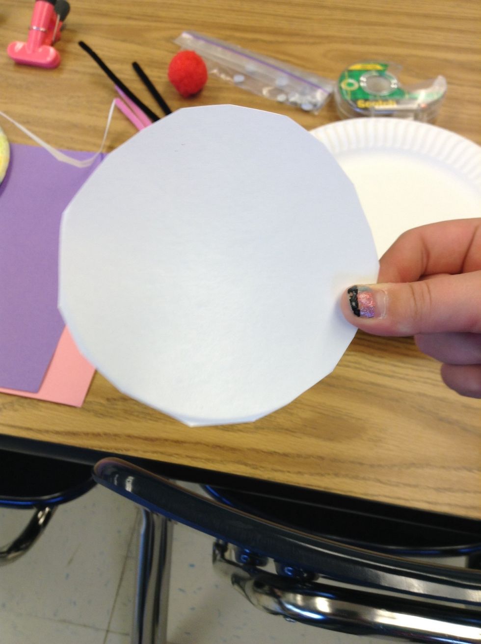 Then, you have a circle to make the face.