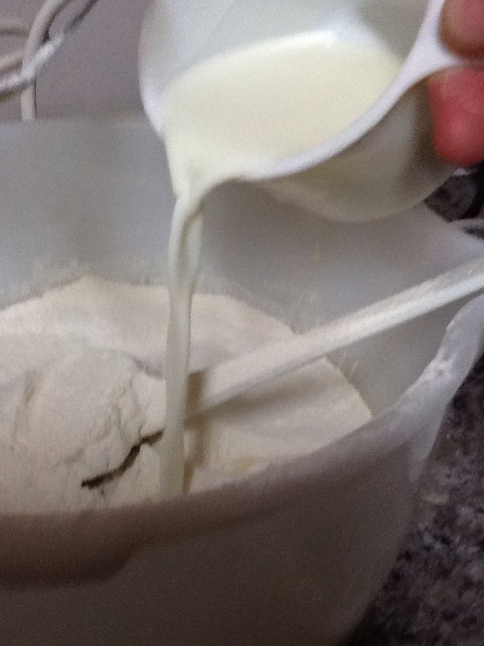 Then you have to add 1/2 cup of milk.