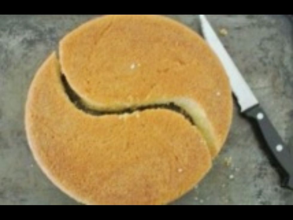 Then, you have to cut with a knife the way you see in the picture