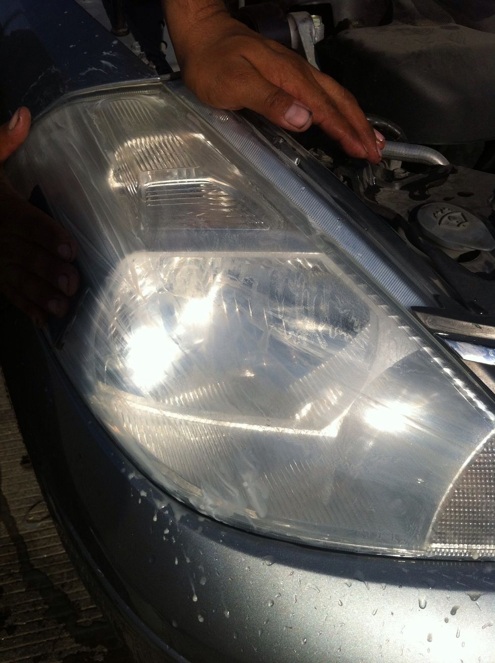 Then you have to wash, clean and dry your headlights with your  microfiber cloth