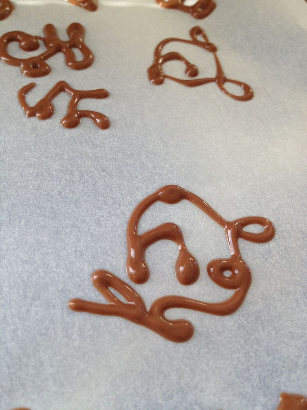 Then you make random figures (hearts, stars or you can just doodle like I did)