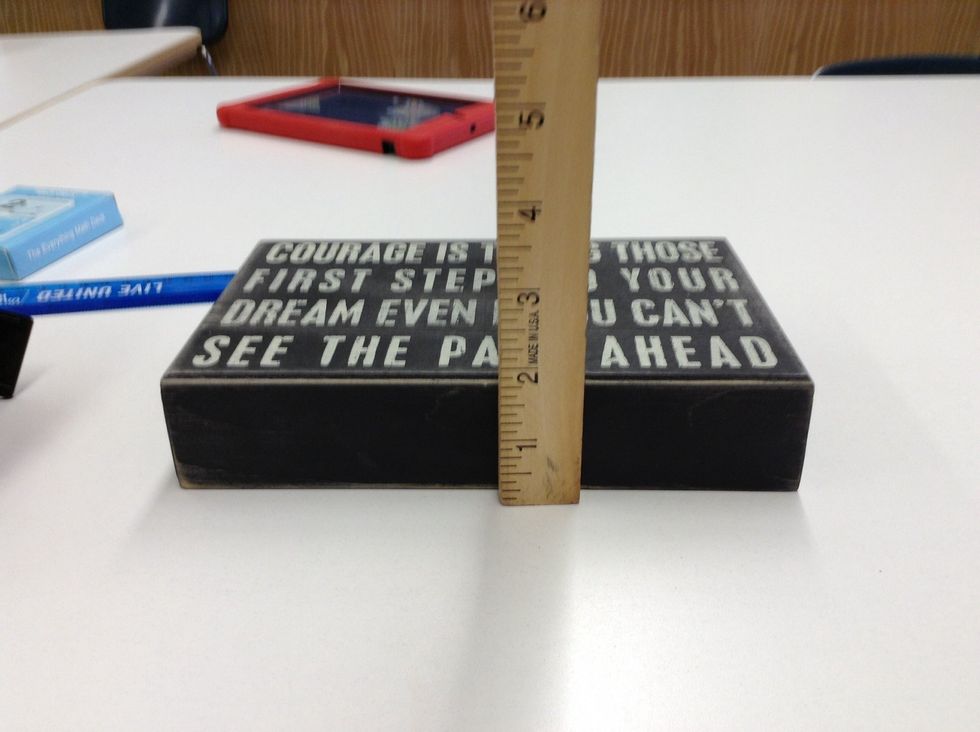 Then you measure the depth. The depth is 2" inches.