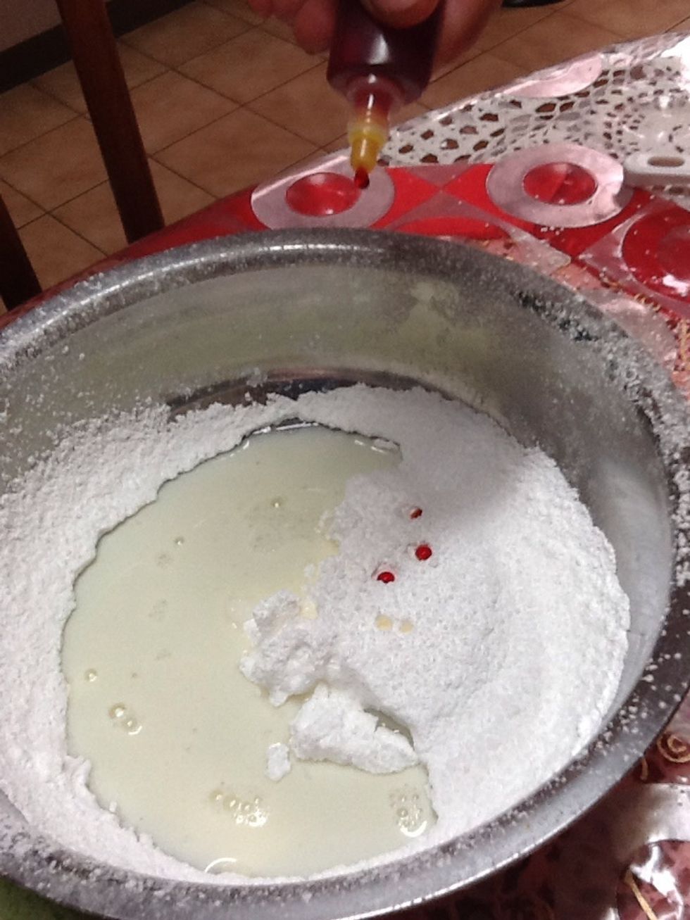 Then you need to add 4 drops of yellow food colouring.