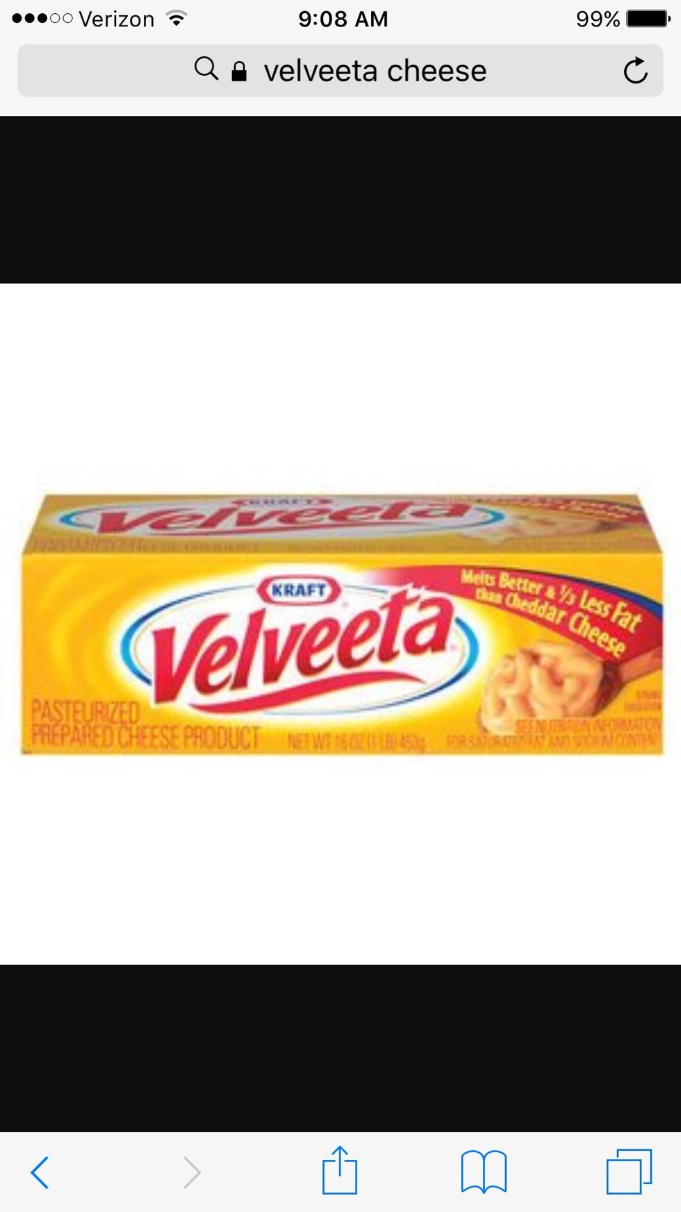 Then you open up your velveeta cheese