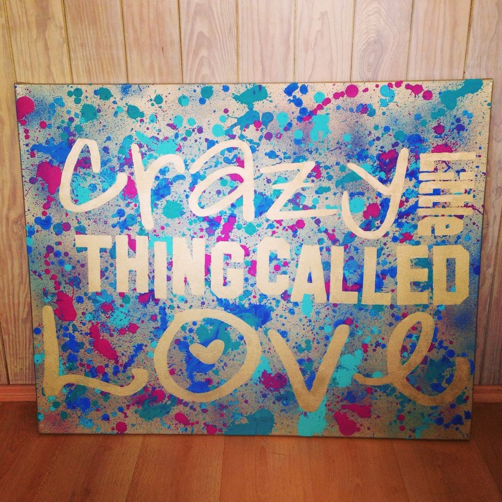 Then you peel off the vinyl and the letters are going to be there but with the golden color!