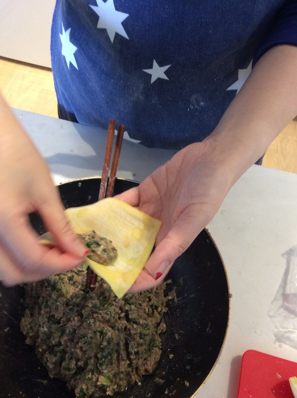 Then you put water and the three side of the water