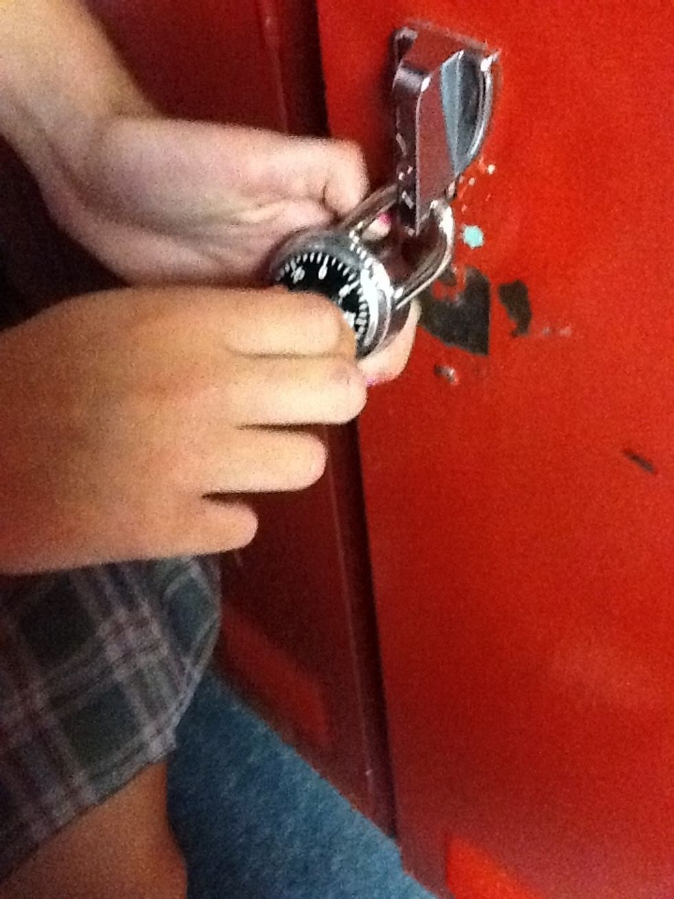 Then you rotate it to the last number and stay for a few seconds.