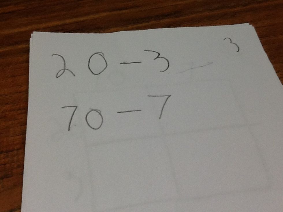 Then you split the numbers apart.