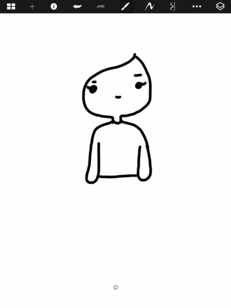 Then you start to draw the shirt if shirt sleeves draw short sleeves , make sure the ends of sleeves are not left open