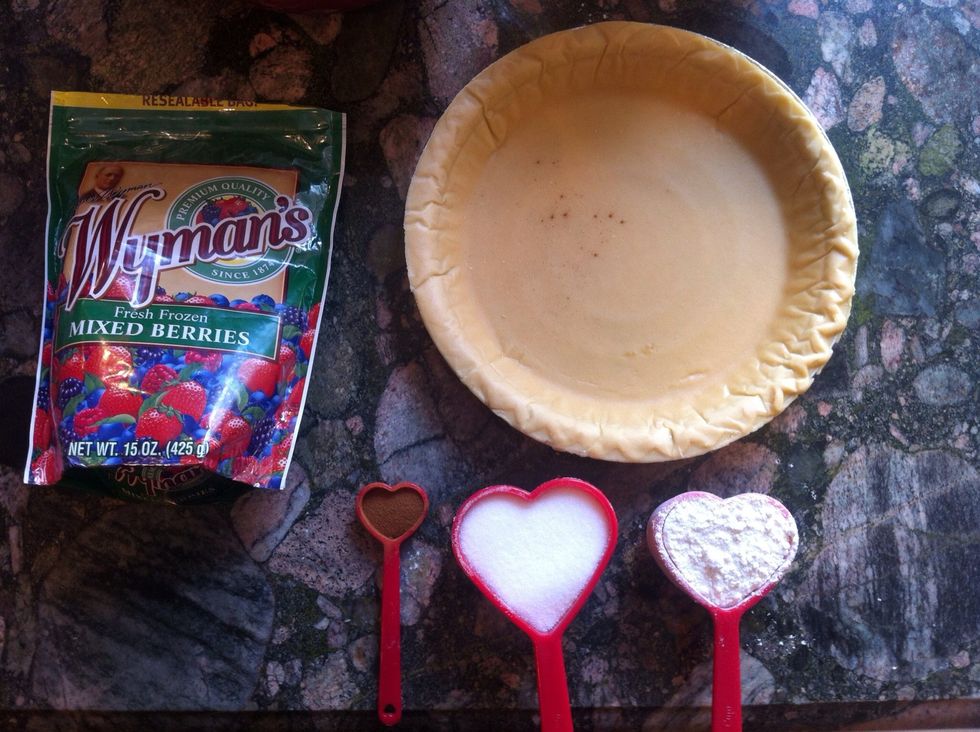 Then you start your mise en place for your pie filling!