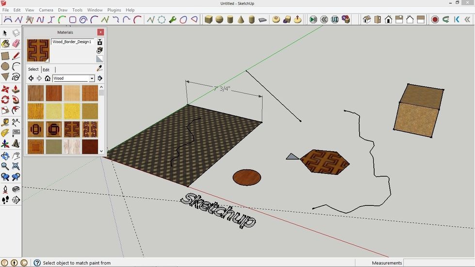 Then you TEXTURE it and PULL it UP! You can also add dimensions using the TAPE MEASURE TOOL. You can make 3d text also.