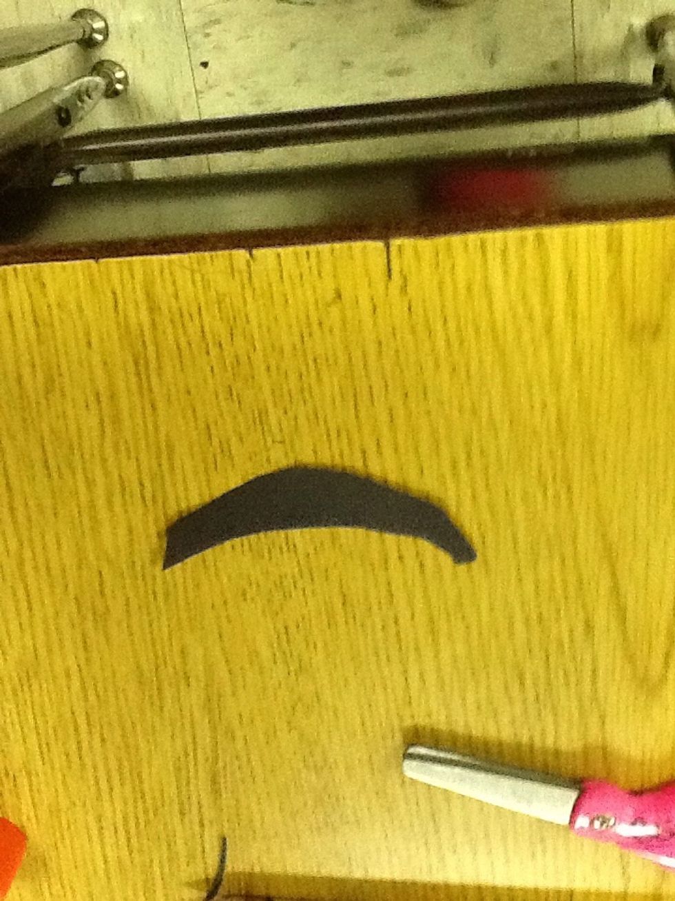 Then you trace then cut out the the mouth that you traced.