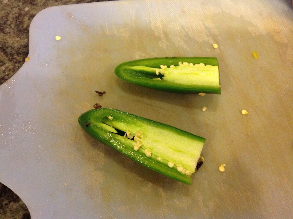 Then you will add your jalape\u00f1os. This is added little by little, to taste.