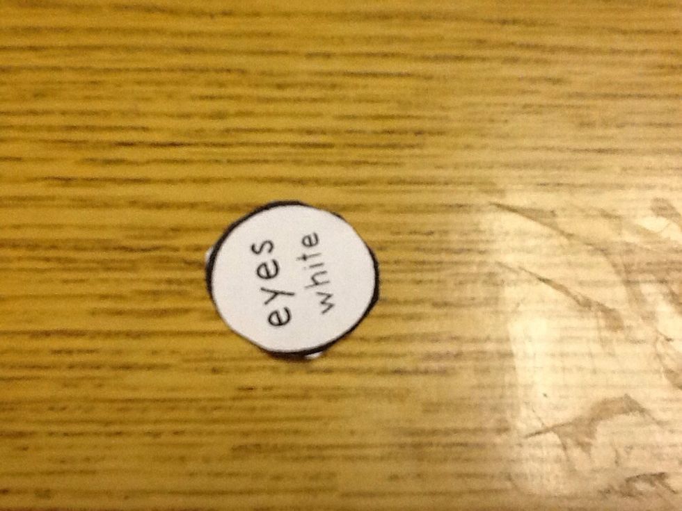 Then You will cut out the eye of the template.